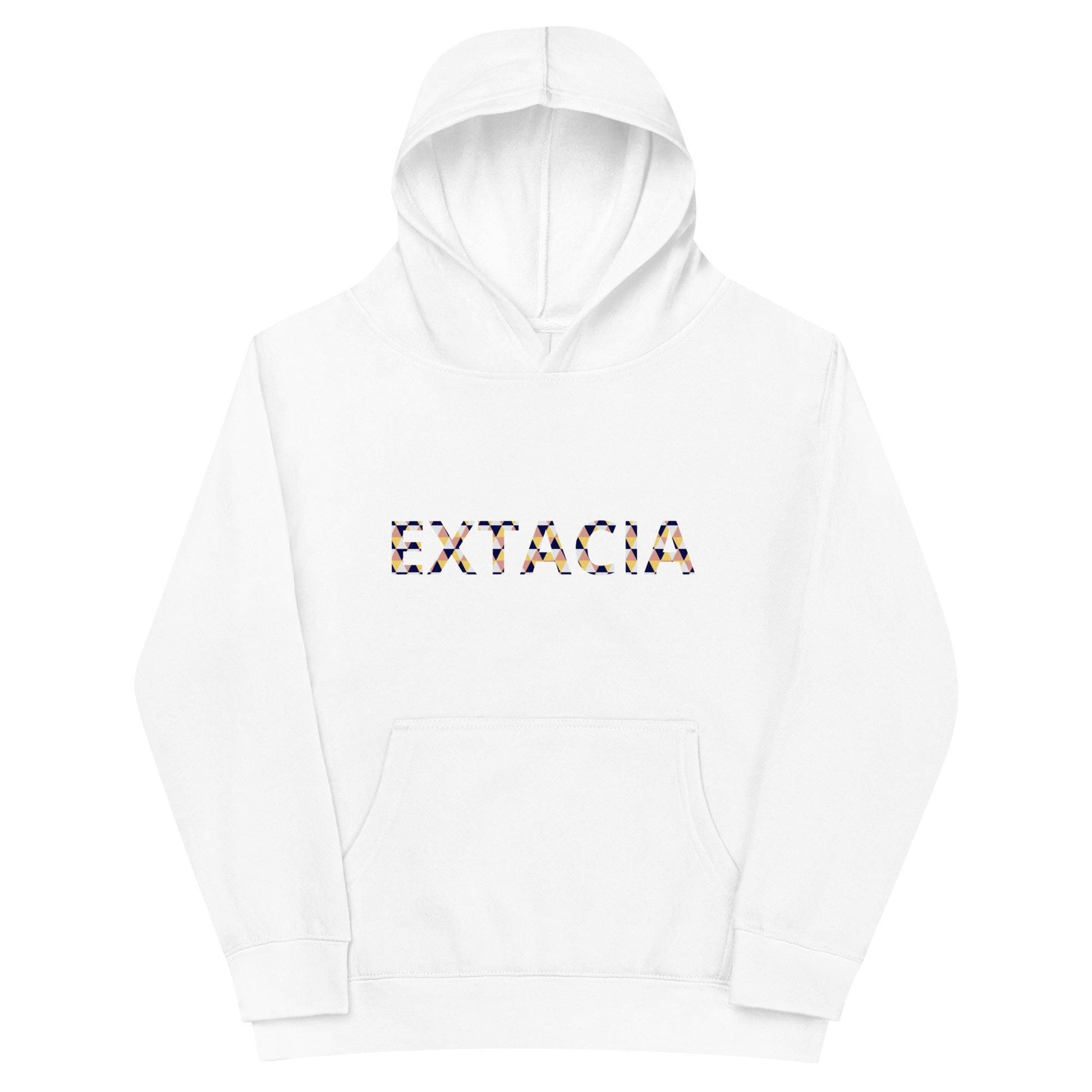 Sweat à capuche petite fille - multi couleur à rayures - motif gymnaste danseuse - blanc -coton-mélange motif imprimé – vue de face, chaud et doux