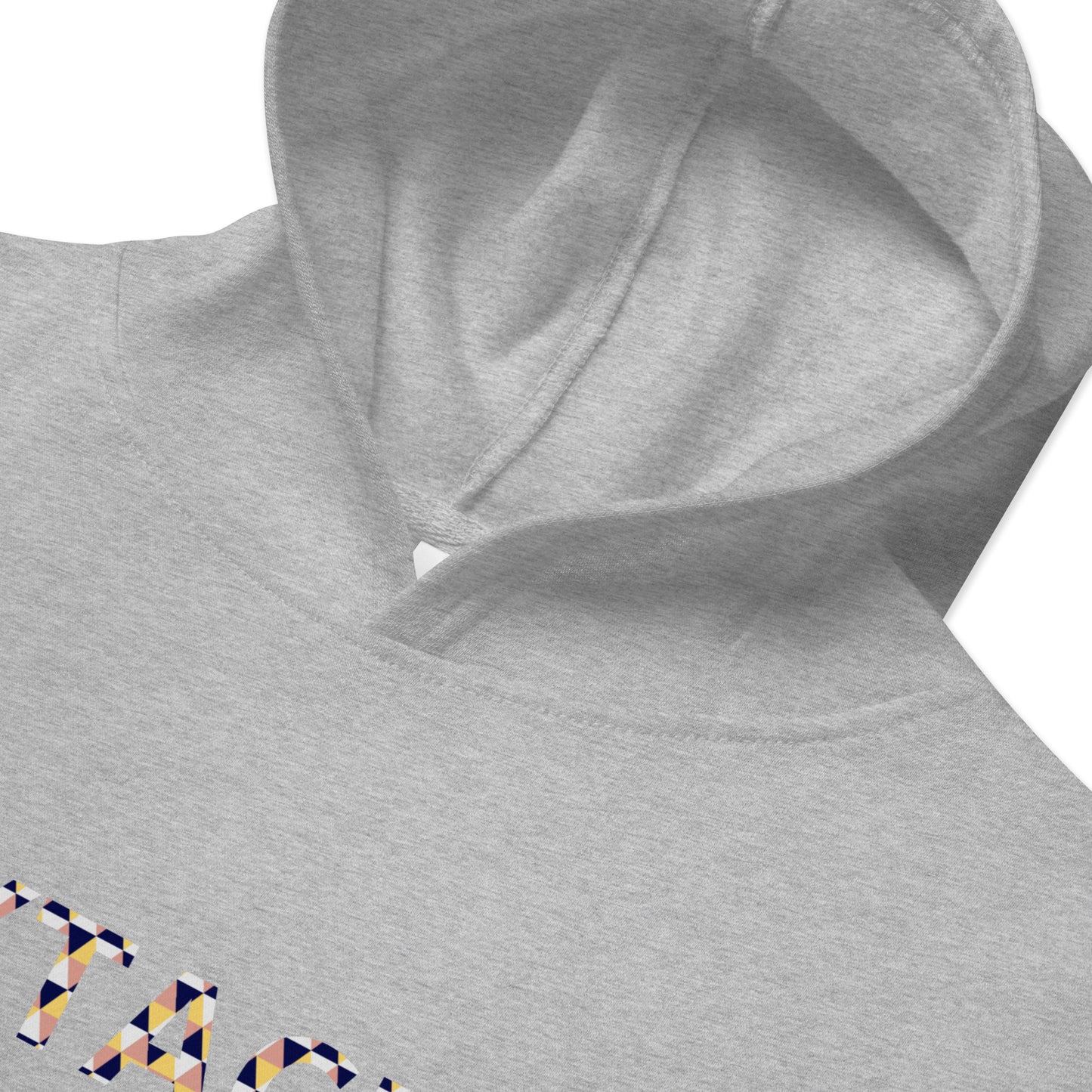 Sweat à capuche petite fille - multi couleur  à rayures - motif gymnaste danseuse -  gris - coton-mélange motif imprimé – Zoom capuche et poignets – sweat à capuche petite fille coton-mélange ExtaciaFrance