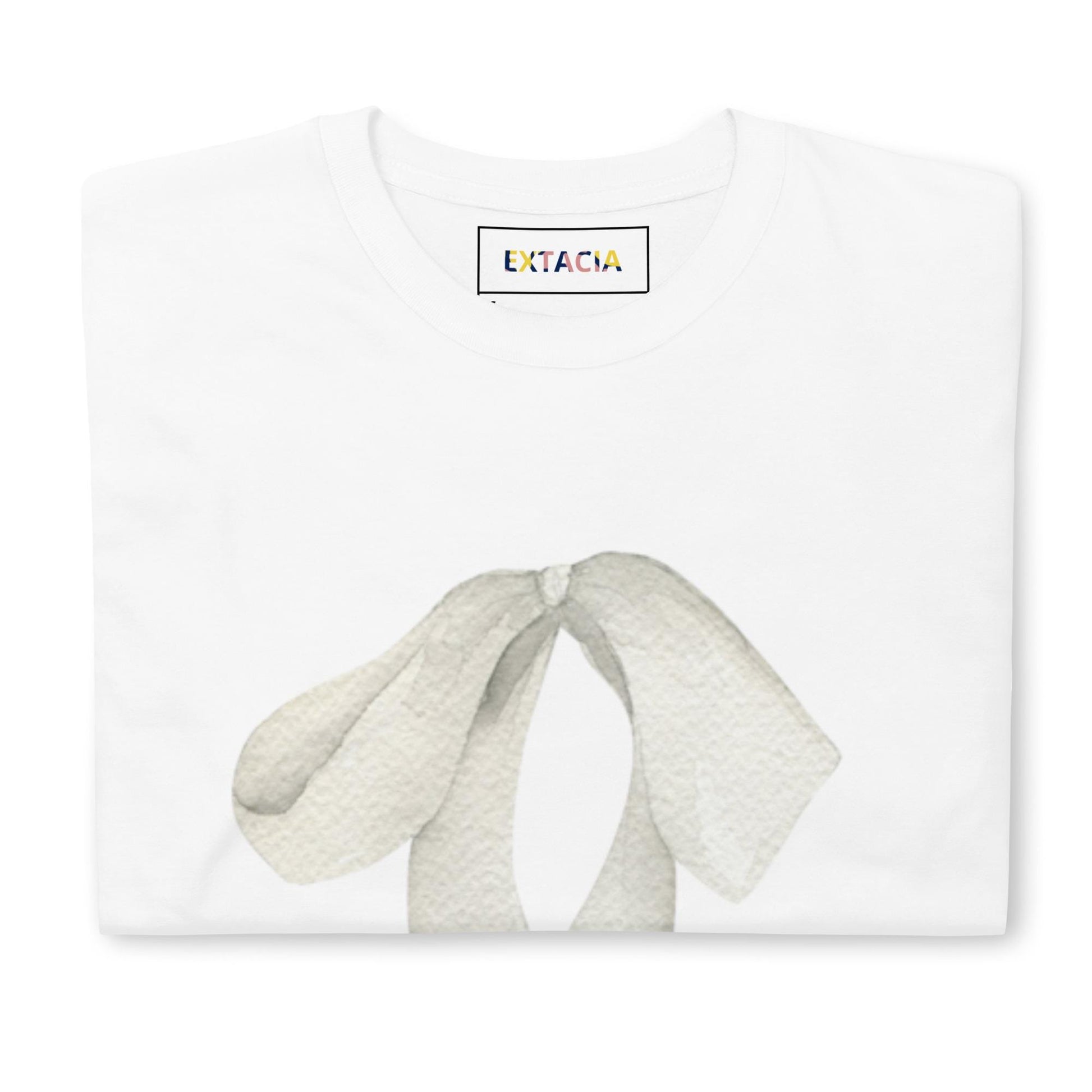 T-shirt femme coton 100% – oued cendré - maman et bébé gâteau - blanc - Détail tissu coton – confort doux sur la peau