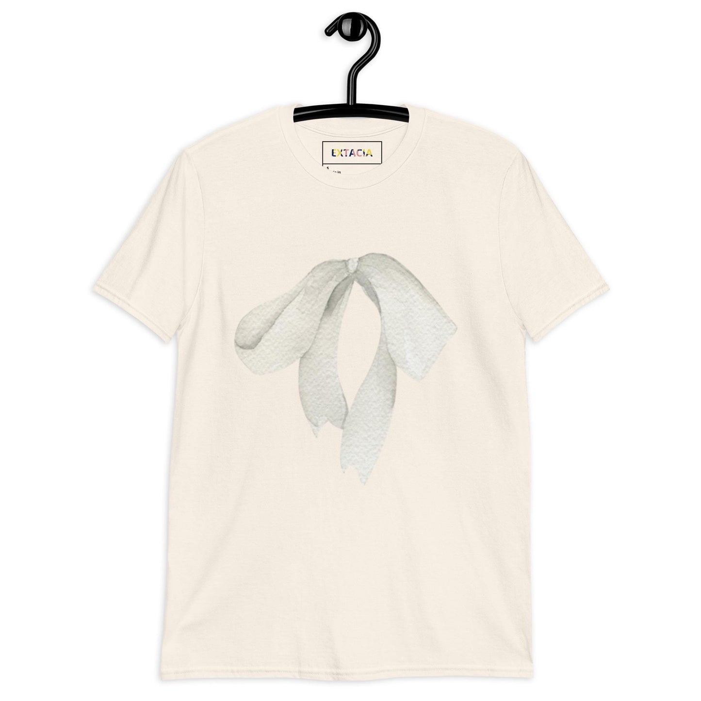 T-shirt femme coton 100% – oued cendré - maman et bébé gâteau - natural - T-shirt porté – style minimaliste polyvalent