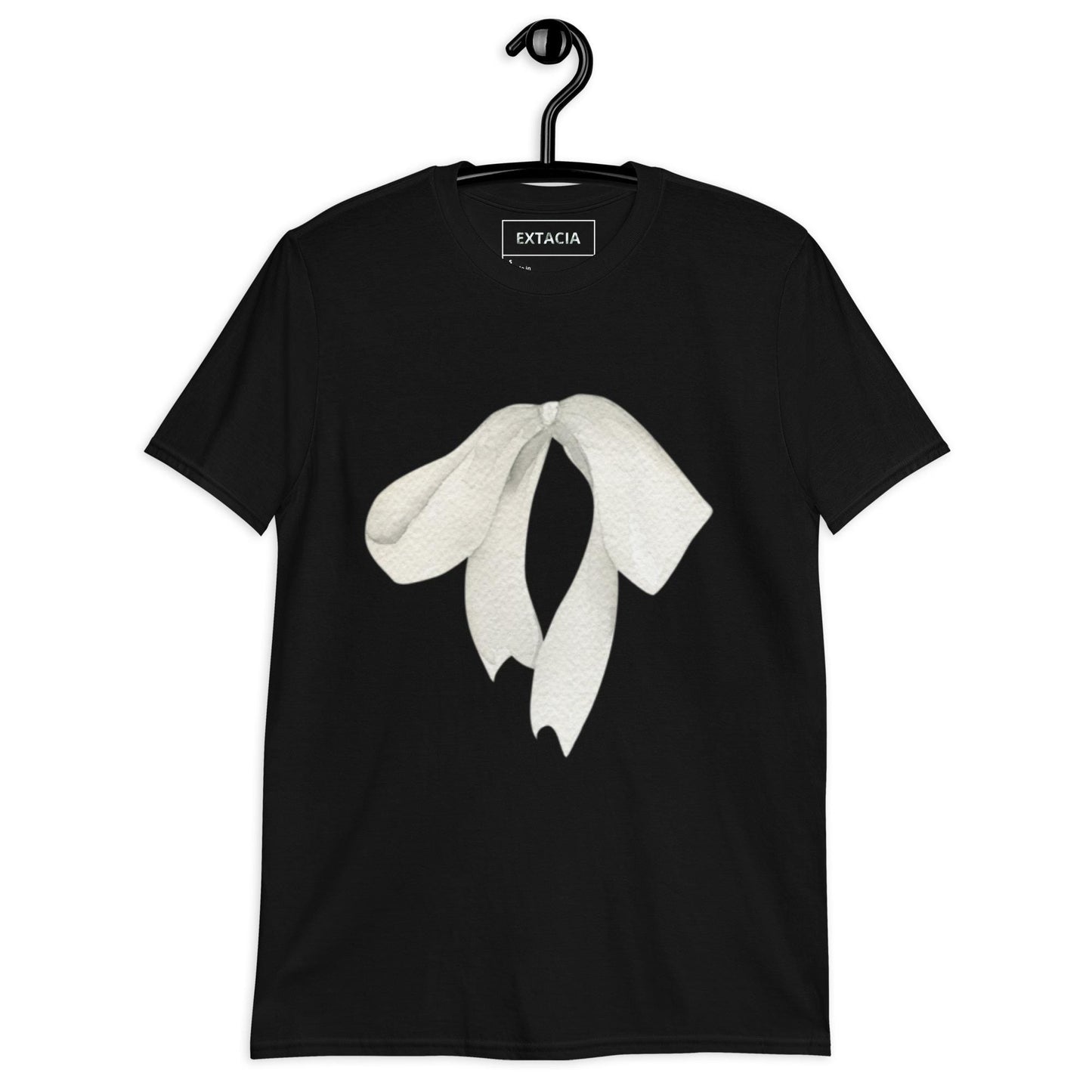 T-shirt femme coton 100% – oued cendré - maman et bébé gâteau - noir - Vue de dos – coupe féminine confortable