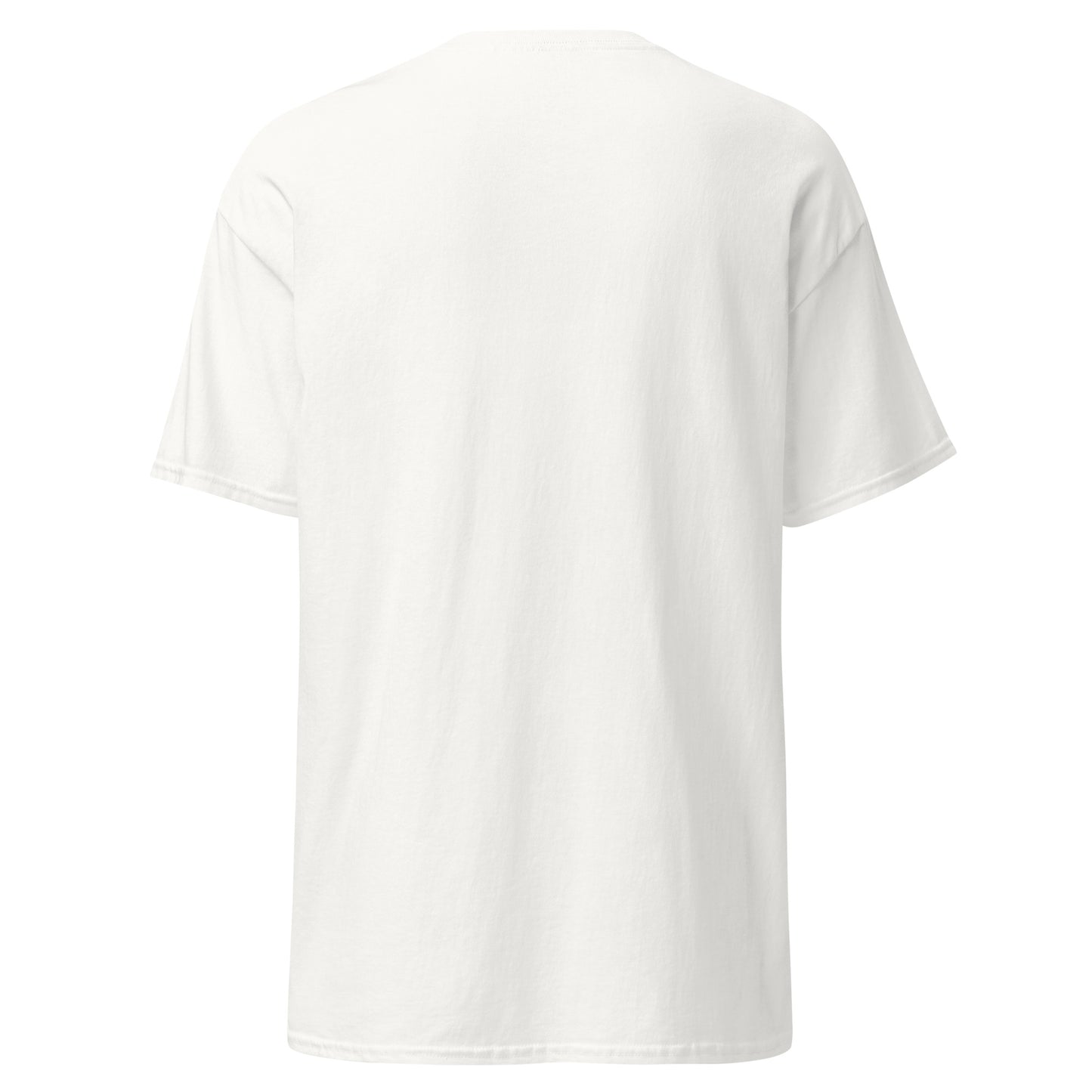 T-shirt  – vue de dos, tombé et finitions propres - blanc - coeur déjà pris