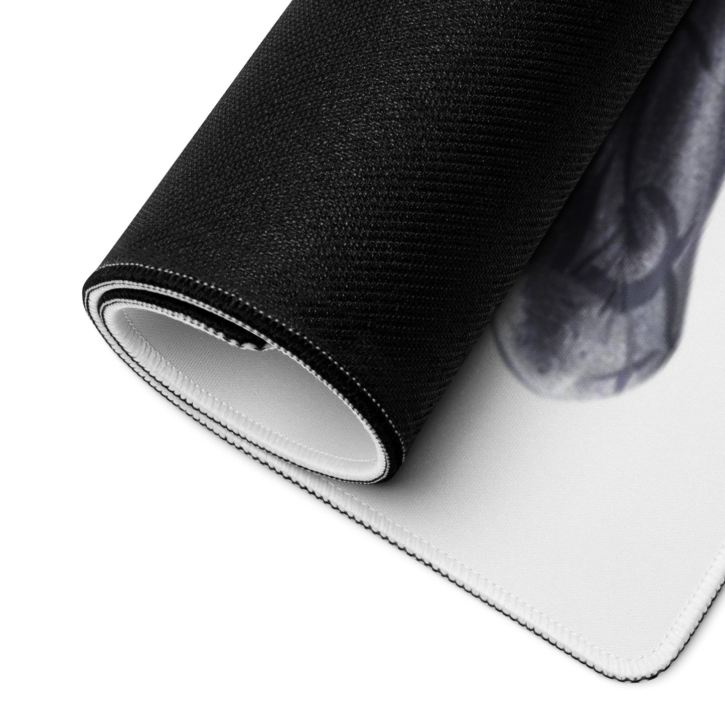 Tapis de souris gaming – dessin blanc et noir Motif: gymnaste danseuse Minimaliste – grand format - Ambiance gaming – tapis de souris design minimaliste - rectangulaire