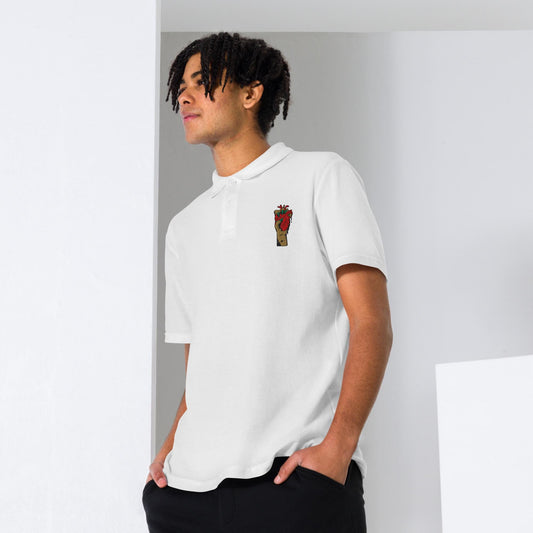 Polo pour Homme 100% Coton avec Motif Brodé - Polo piqué, élégant, casual, sobre - cadeau mode masculine, chic, street style, anniversaire