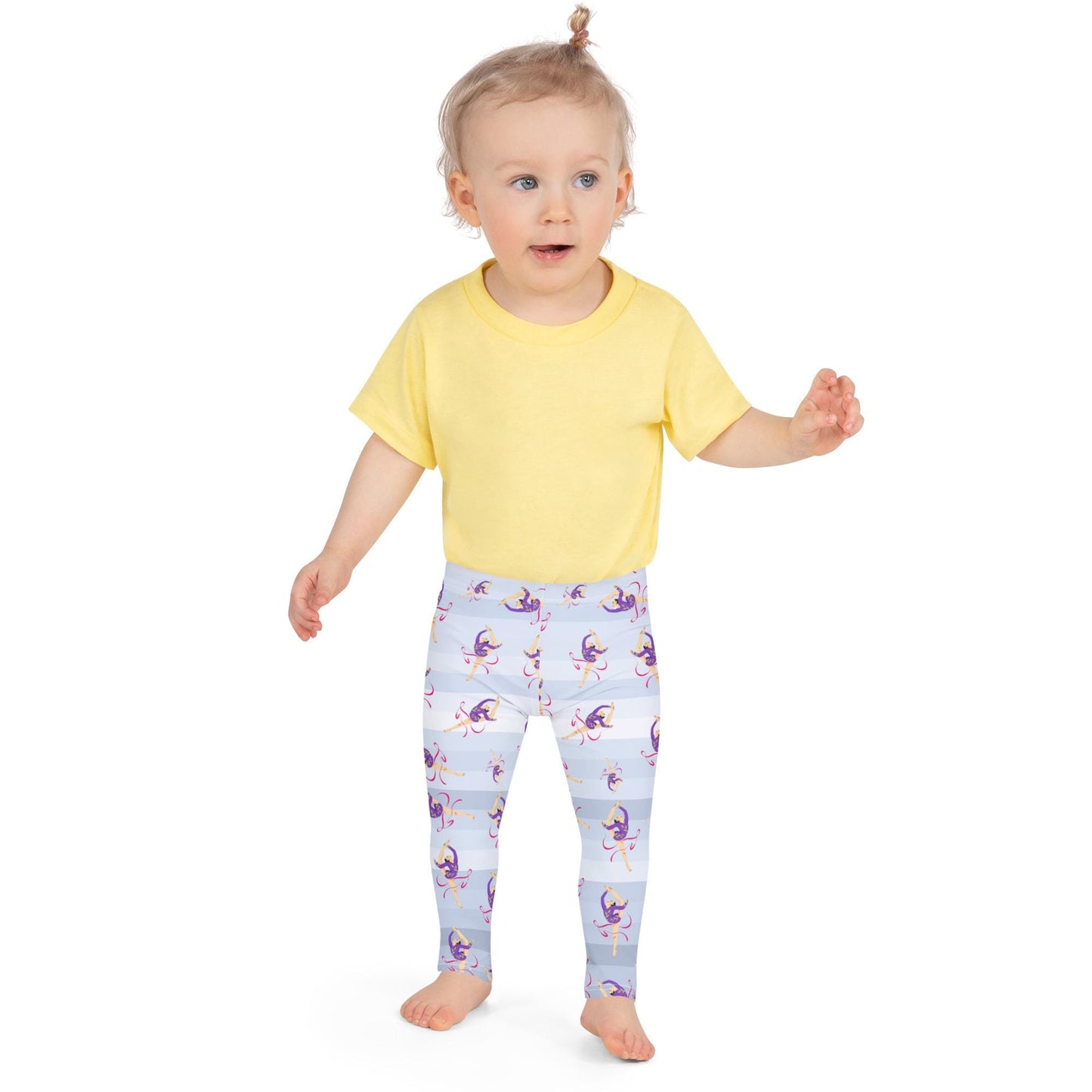 Leggings Bébé et Petite Fille  - Confortable, Doux et Extensible - quotidien, sport, urbain, école, cadeau – Design Danseuse Gymnaste
