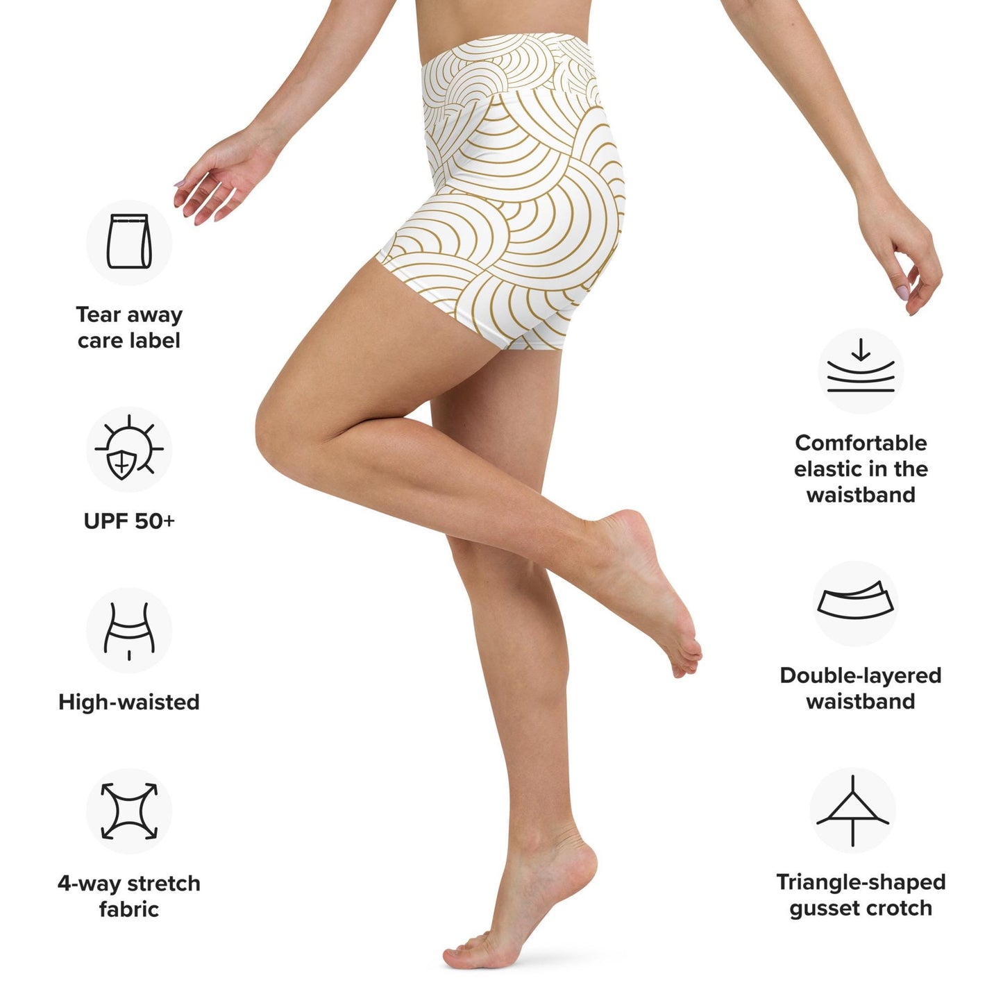Short Leggings de Yoga pour Femme – Stretch et Confortable - Urbain, Sport, Fitness, Méditation, gym
