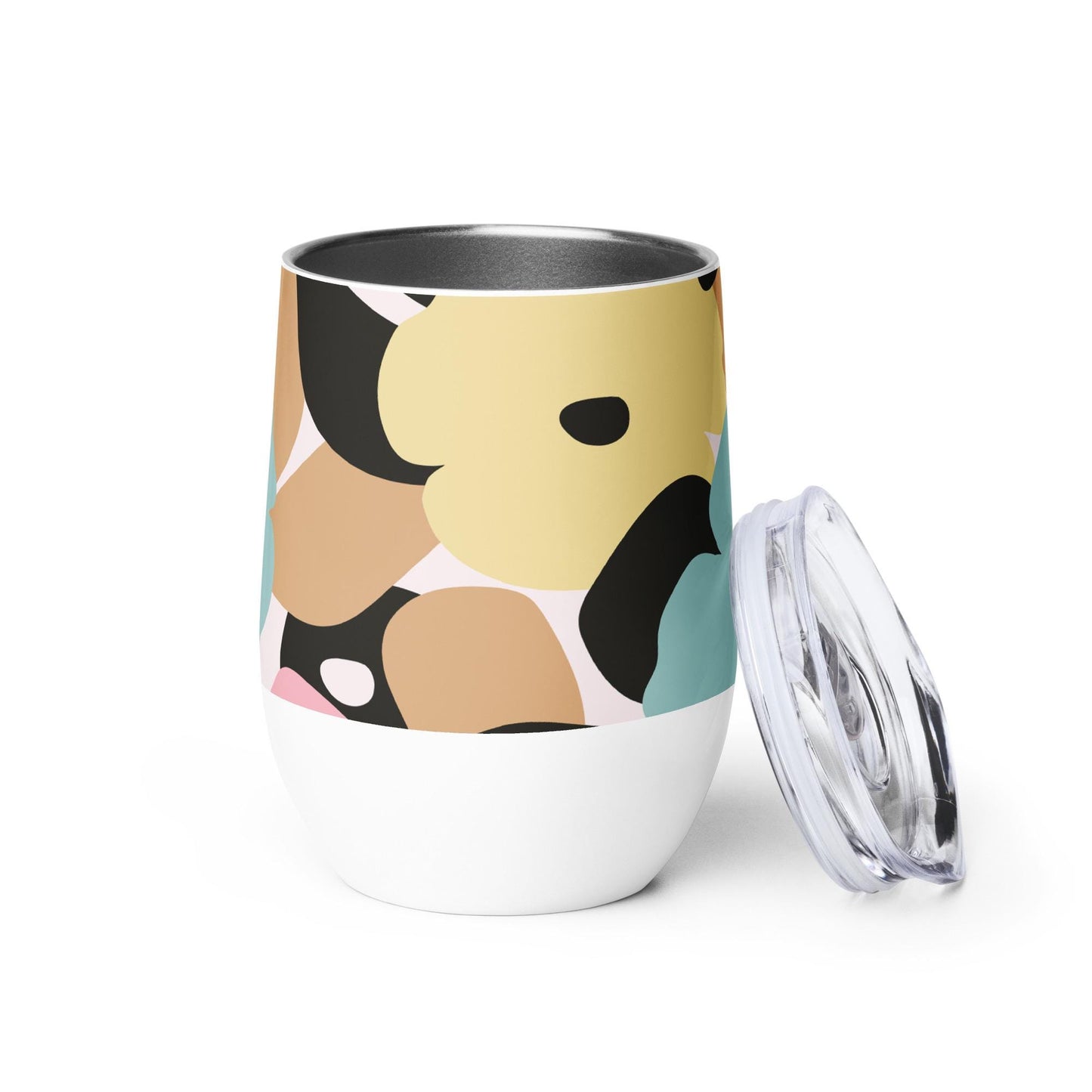 Mug Isotherme Inox - Petit Thermos Isotherme en Acier Inoxydable – Design Florale - Mug de Voyage, Gobelet à Vin, Café, Thé, Étanche
