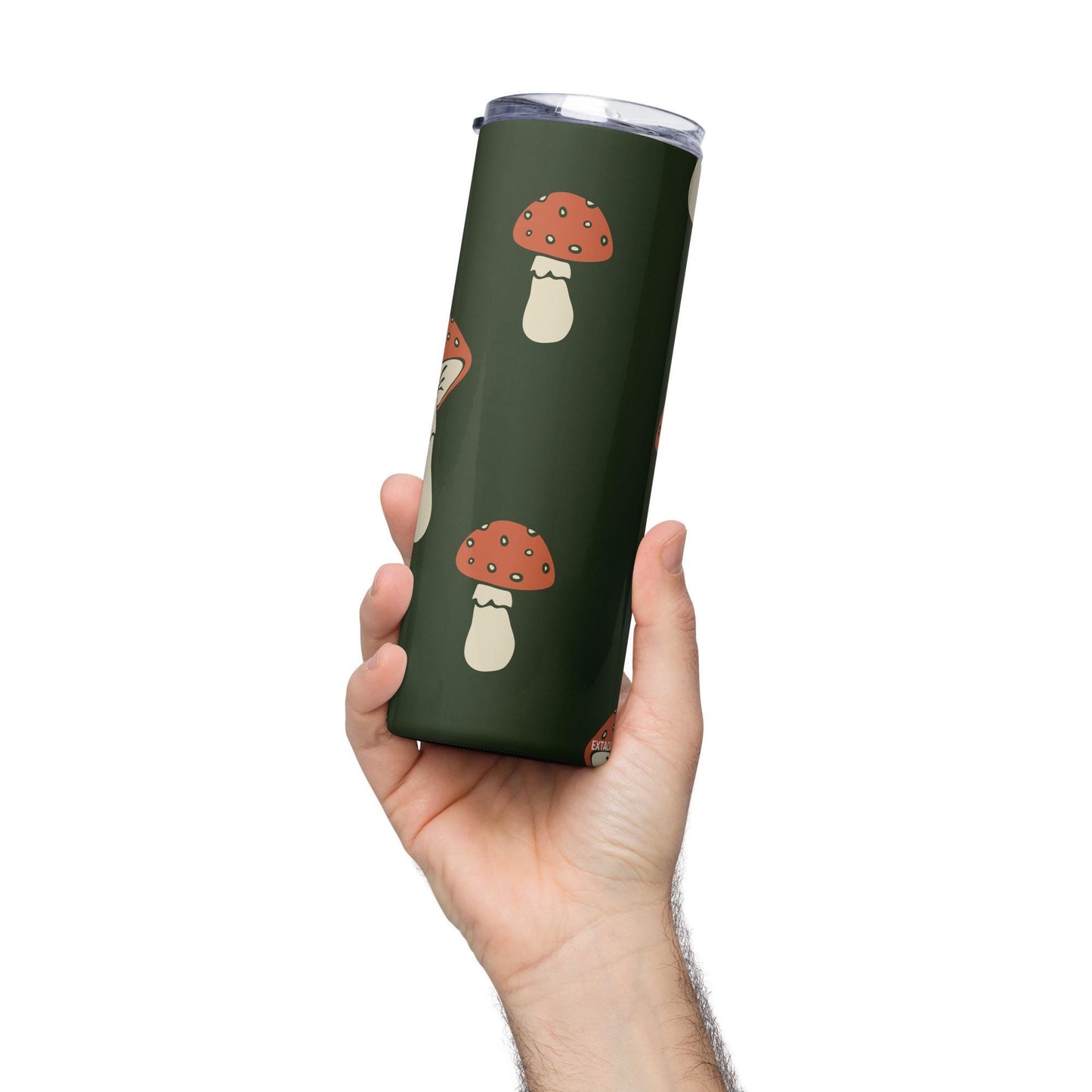 Mug isotherme inox - Gobelet en Acier Inoxydable – Mug de Voyage Durable, Étanche et Élégant - Cadeau Design Minimaliste Champignons