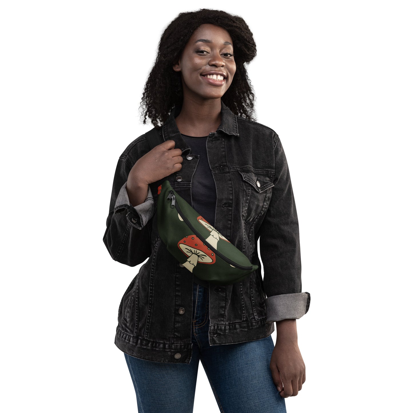 Sac banane minimaliste – Vert Champignon – Sacoche unisexe – Accessoire léger – Minimaliste