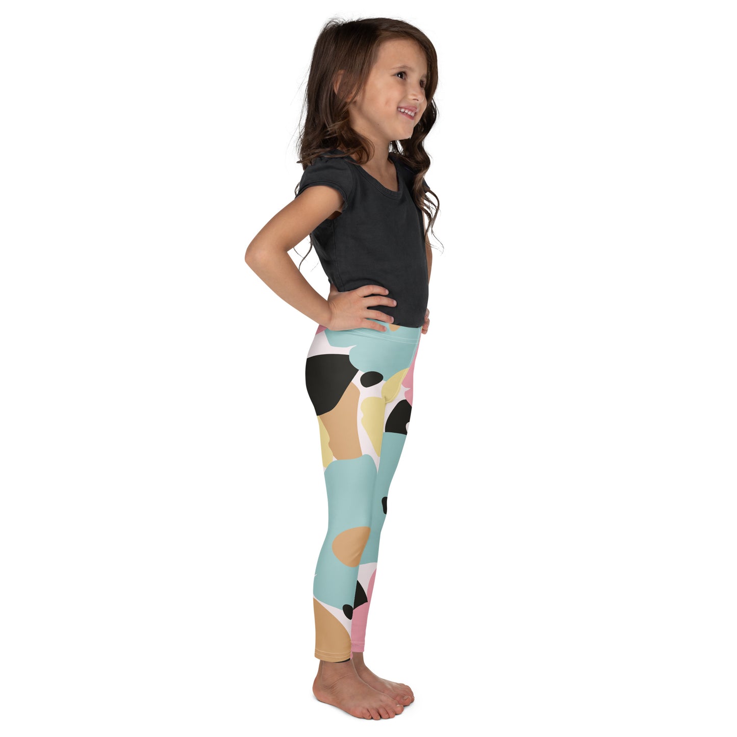 Legging pour petite fille – Fleuri, Pastel – Doux, extensible, toutes saisons – Minimaliste