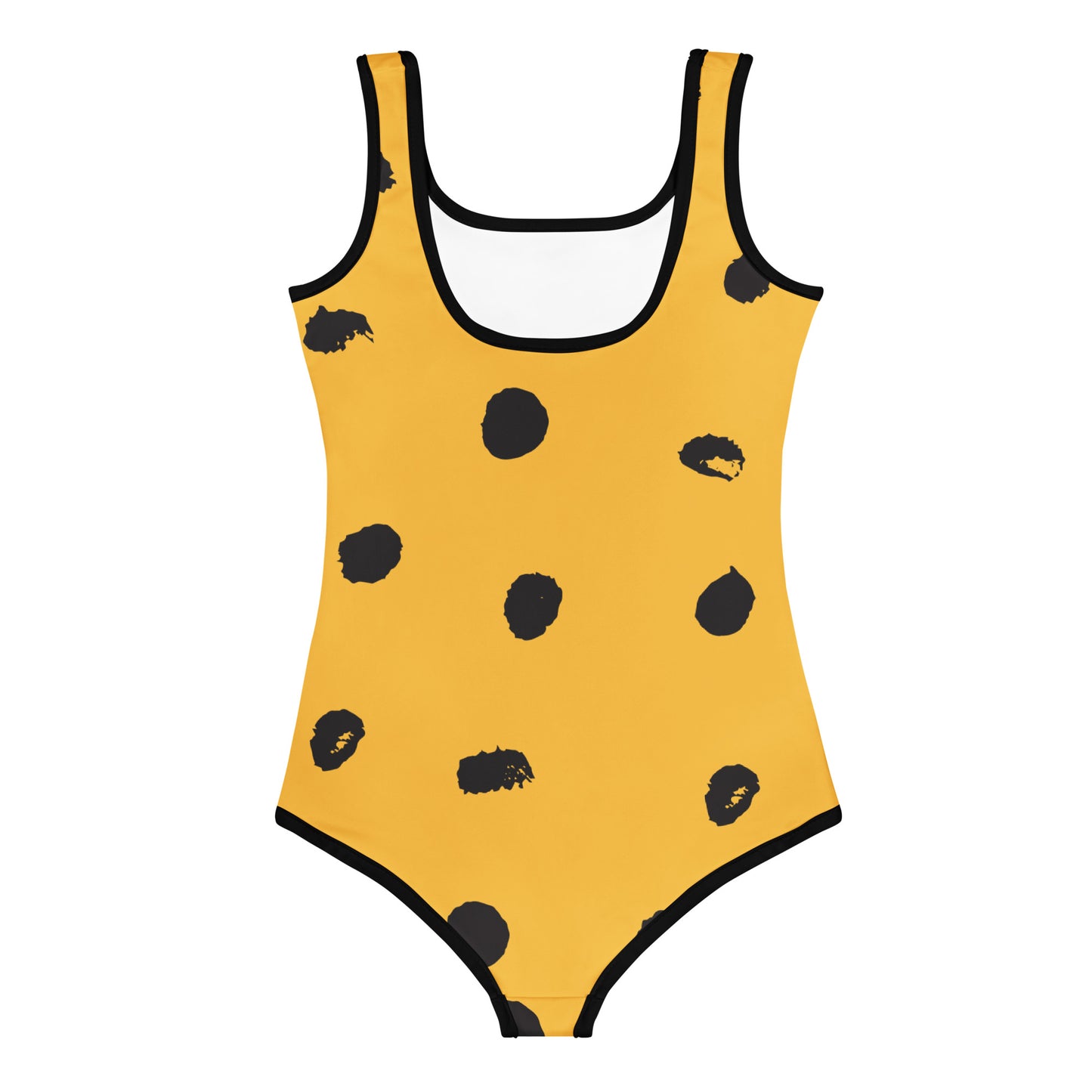 Maillot de bain 1 pièce pour petite fille – Jaune & Noir – Confort, maintien & séchage rapide – Imprimé Animal