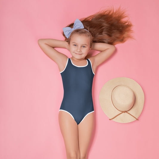 Maillot de bain 1 pièce pour petite fille – Bleu Cello – Confort, maintien & séchage rapide