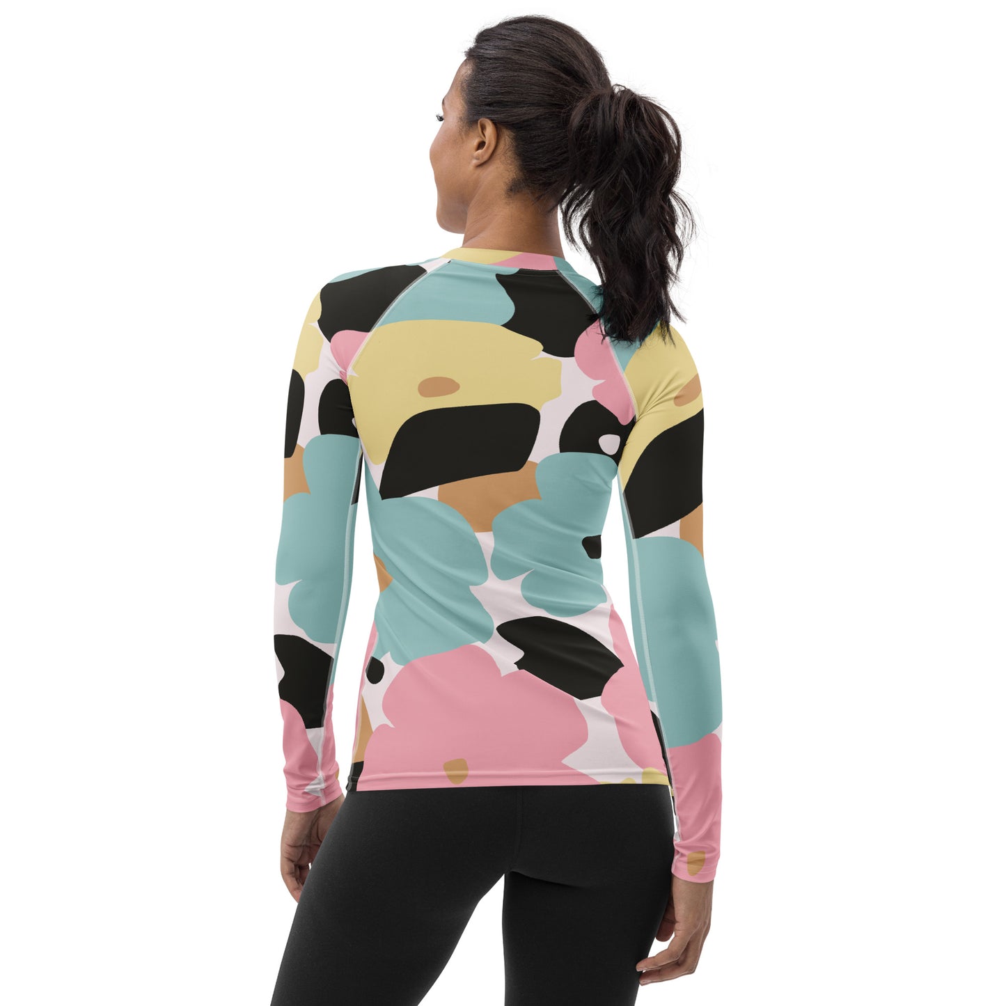 Rash guard pour femme – Fleuri, Pastel – Anti-UV*, séchage rapide, respirant – Minimaliste
