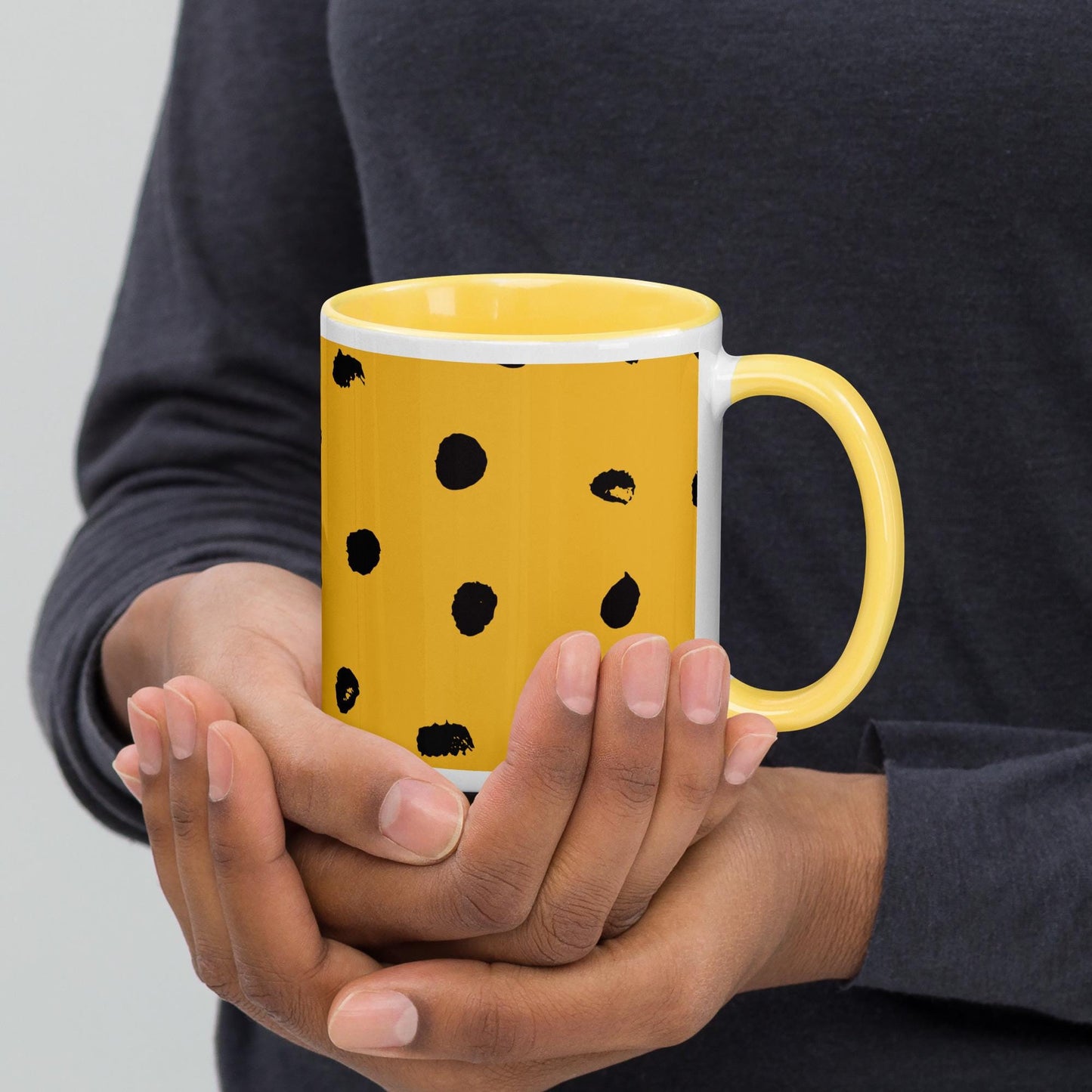 Mug à Intérieur Coloré – Tasse en Céramique Élégante - Design imprimé animal - Café, Thé ou Chocolat Chaud - cuisine, cadeau, bureau