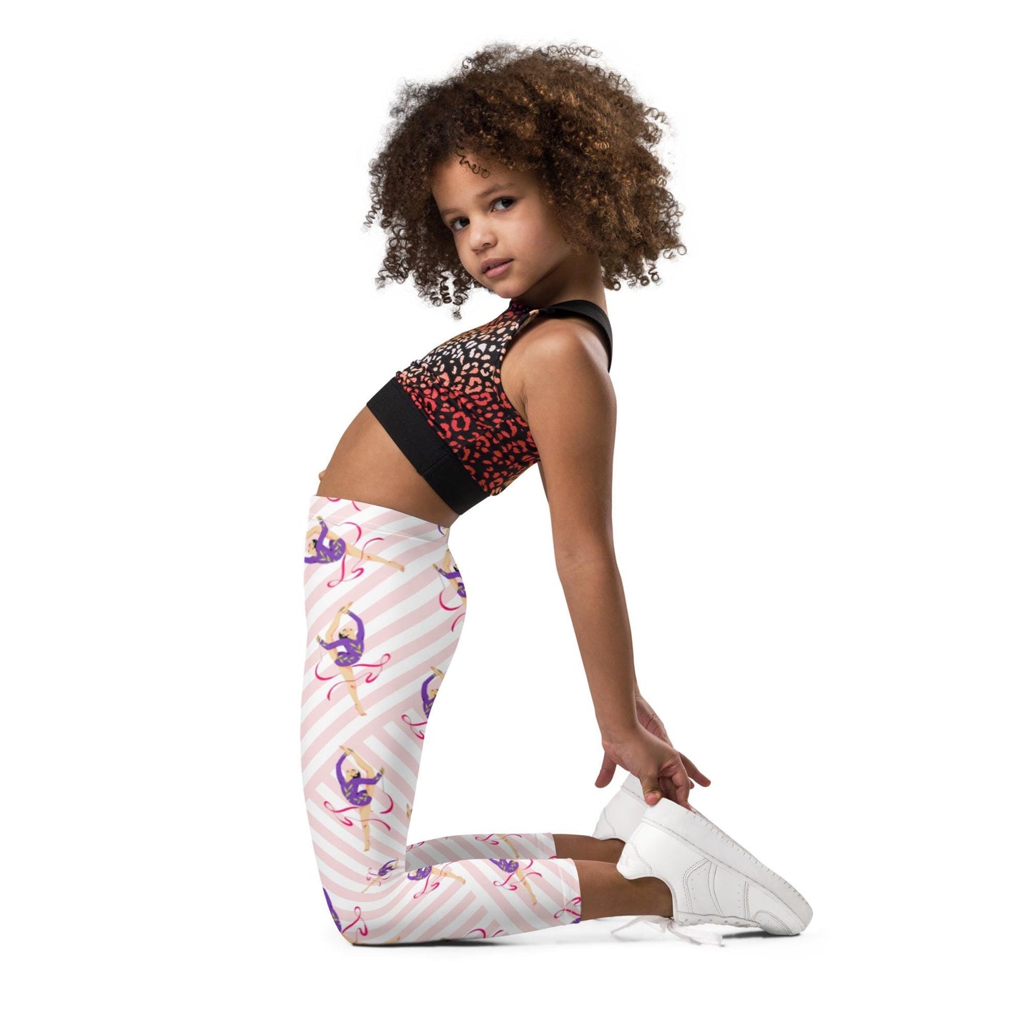 Leggings Bébé et Petite Fille  - Confortable, Doux et Extensible - quotidien, sport, urbain, école, cadeau – Design Danseuse Gymnaste