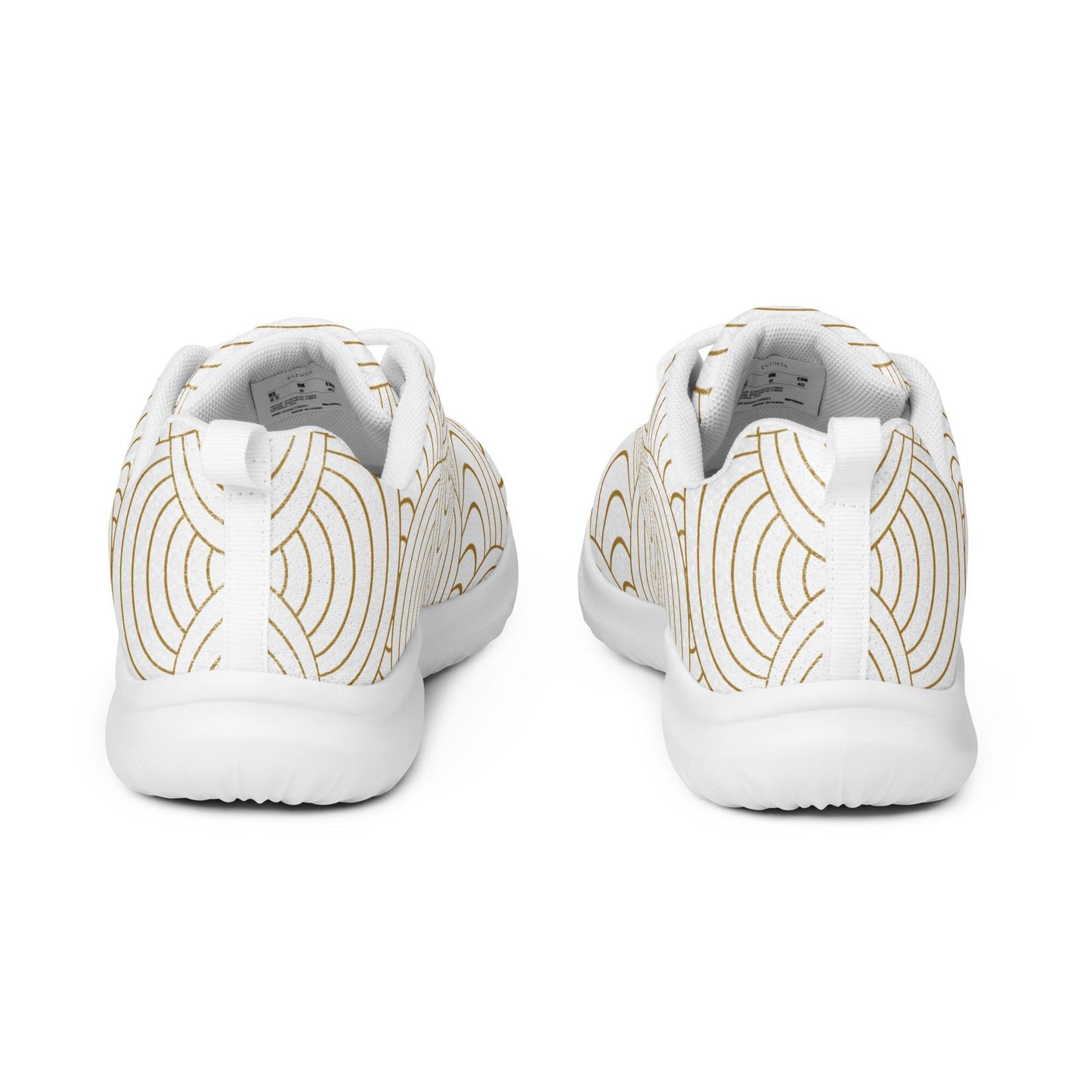 Chaussures de sport pour femme - Blanc et Or – Tennis en toile légères et confortables – Graphique