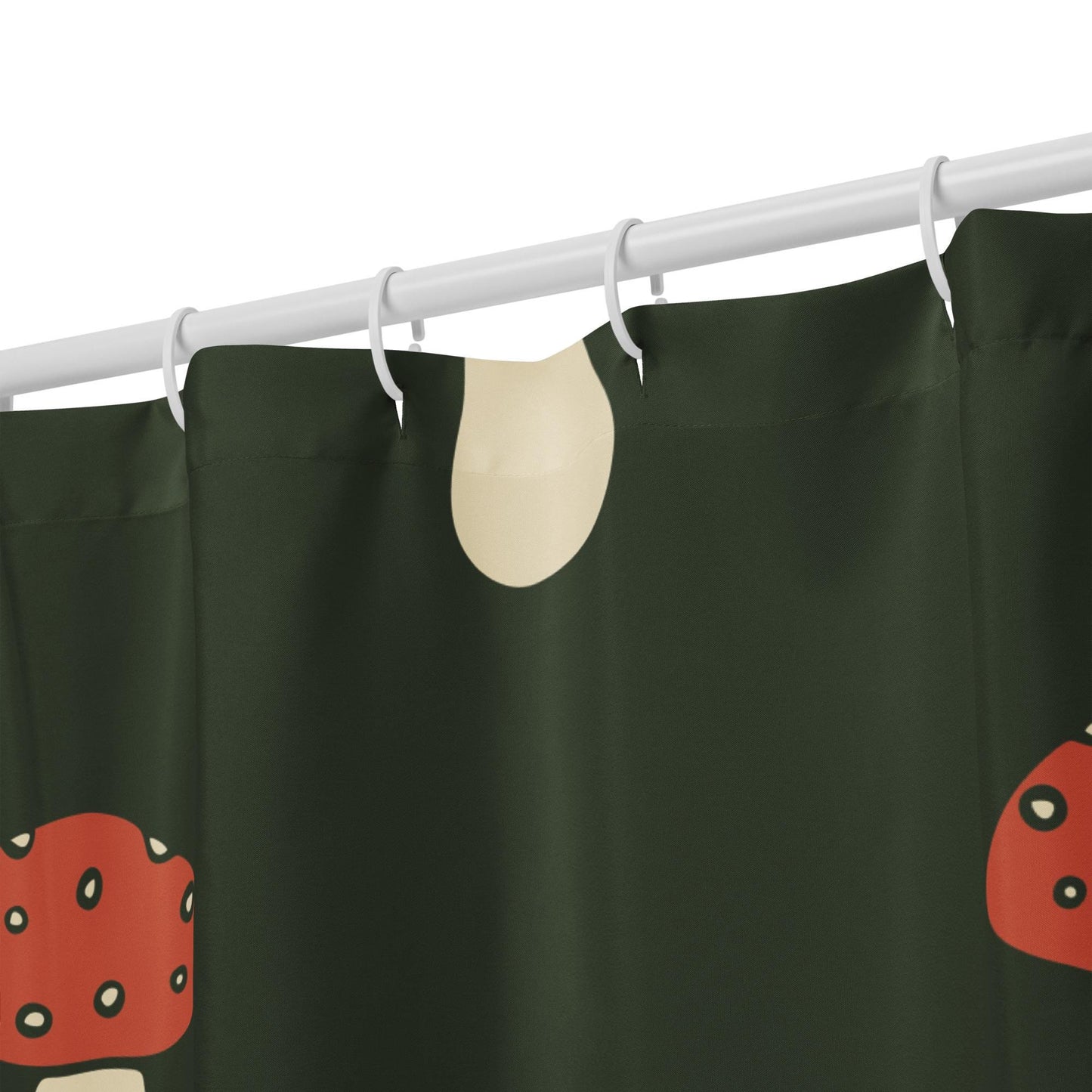 Rideau de Douche Personnalisable – Résistant, Waterproof, Anti-Moisissure - Salle de Bain Moderne, Cadeau - Design Minimaliste Champignons