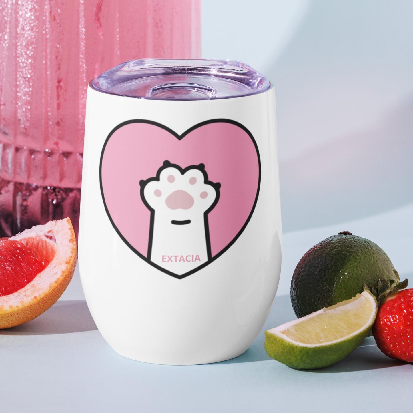 Mug Isotherme Inox - Petit Thermos Isotherme en Acier Inoxydable – Design Patte de Chat - Mug de Voyage, Gobelet à Vin, Café, Thé, Étanche