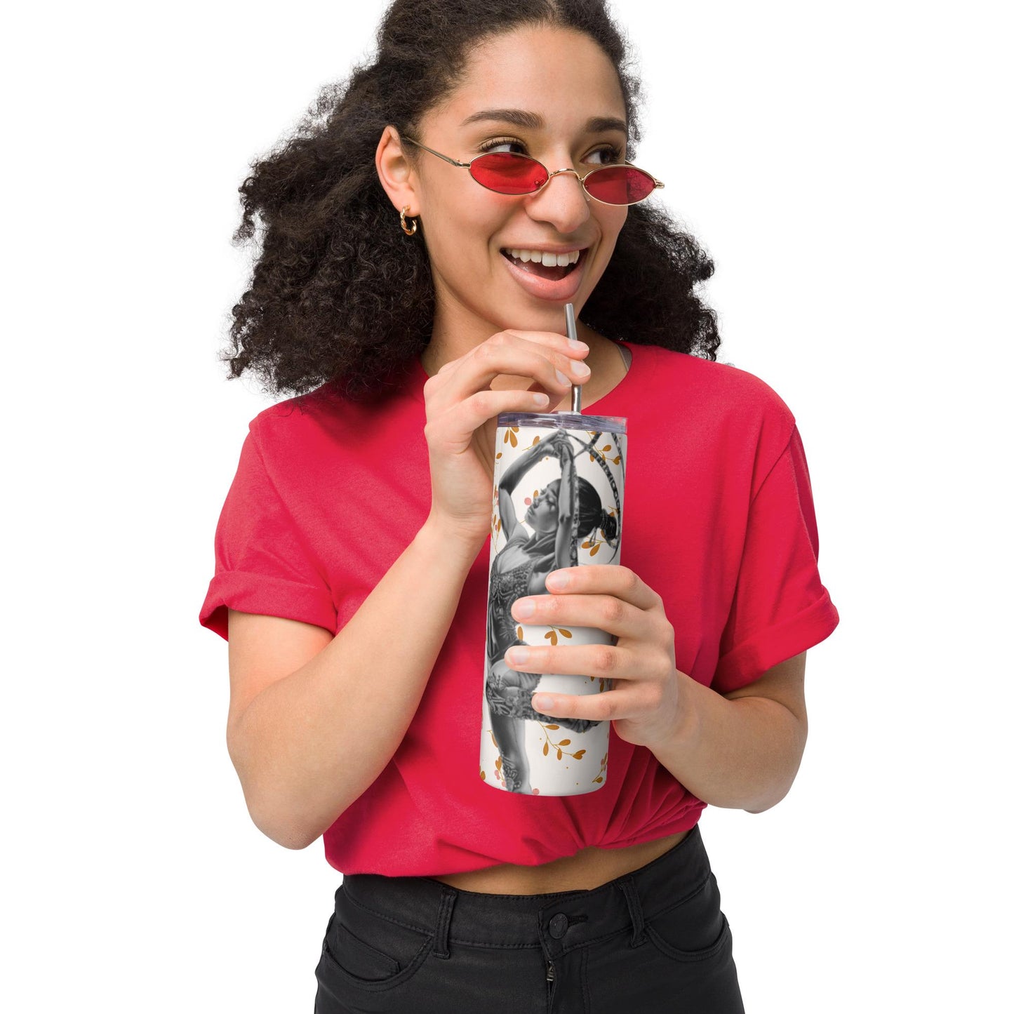 Mug isotherme inox - Gobelet en Acier Inoxydable – Design Danseuse Gymnaste - Mug de Voyage Durable, Étanche - Boissons Chaudes, Froides