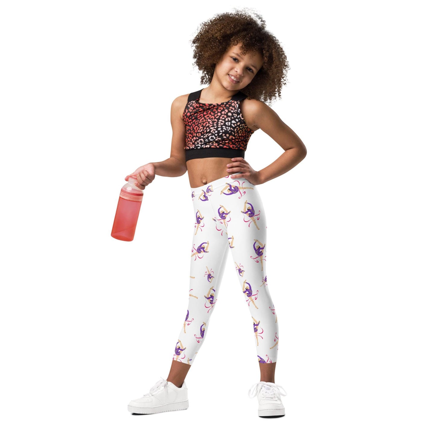Leggings Bébé et Petite Fille  - Confortable, Doux et Extensible - quotidien, sport, urbain, école, cadeau – Design Danseuse Gymnaste