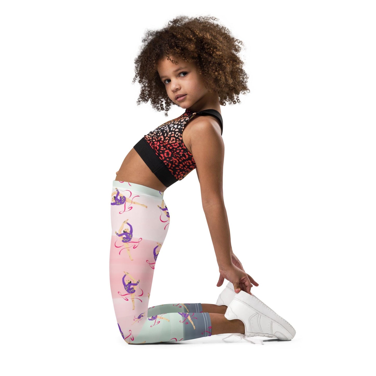 Leggings Bébé et Petite Fille  - Confortable, Doux et Extensible - quotidien, sport, urbain, école, cadeau – Design Danseuse Gymnaste