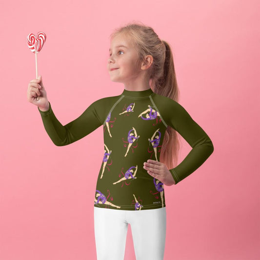 Rash Guard – T-Shirt de Compression pour Bébé et Petite Fille, Séchage Rapide et Protection UV - Natation, nage, Sport, Surf, gymnastique
