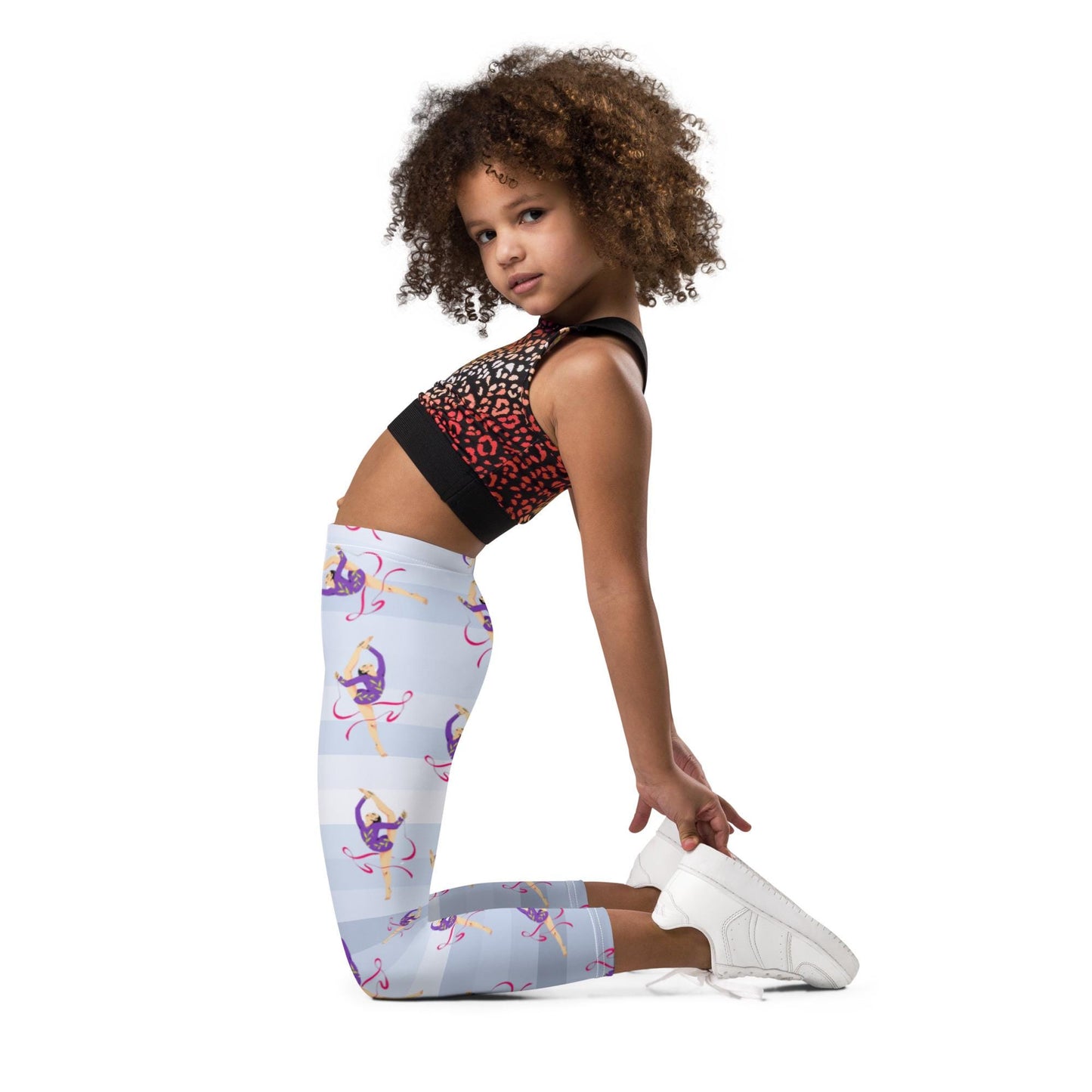 Leggings Bébé et Petite Fille  - Confortable, Doux et Extensible - quotidien, sport, urbain, école, cadeau – Design Danseuse Gymnaste