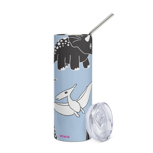 Mug isotherme inox - Gobelet en Acier Inoxydable – Design dinosaure - Mug de Voyage Durable, Étanche,  Élégant - Boissons Chaudes et Froides