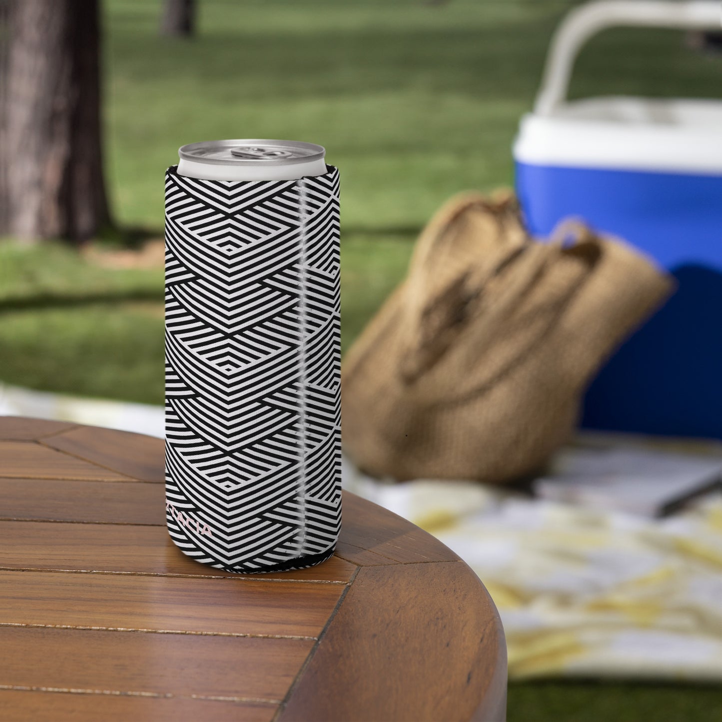 Housse isotherme manchon refroidisseur – Blanc & Noir – protection anti-condensation – Graphique