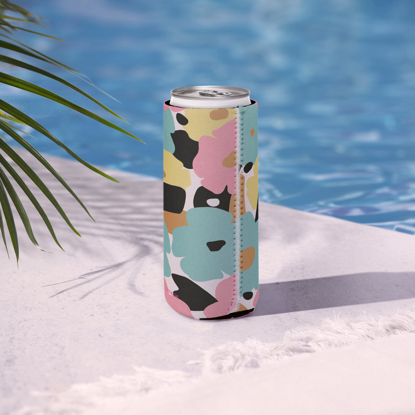 Housse isotherme manchon refroidisseur – Fleuri, Pastel – protection anti-condensation – Minimaliste