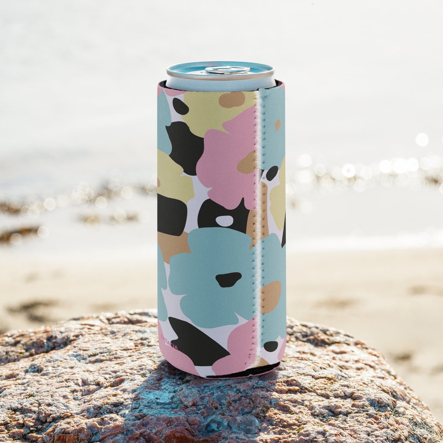 Housse isotherme manchon refroidisseur – Fleuri, Pastel – protection anti-condensation – Minimaliste