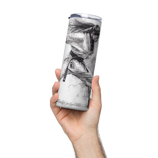 Mug isotherme inox - Design Arts Martiaux - Gobelet en Acier Inoxydable – Mug de Voyage Durable, Étanche, Élégant - Boissons Chaudes Froides
