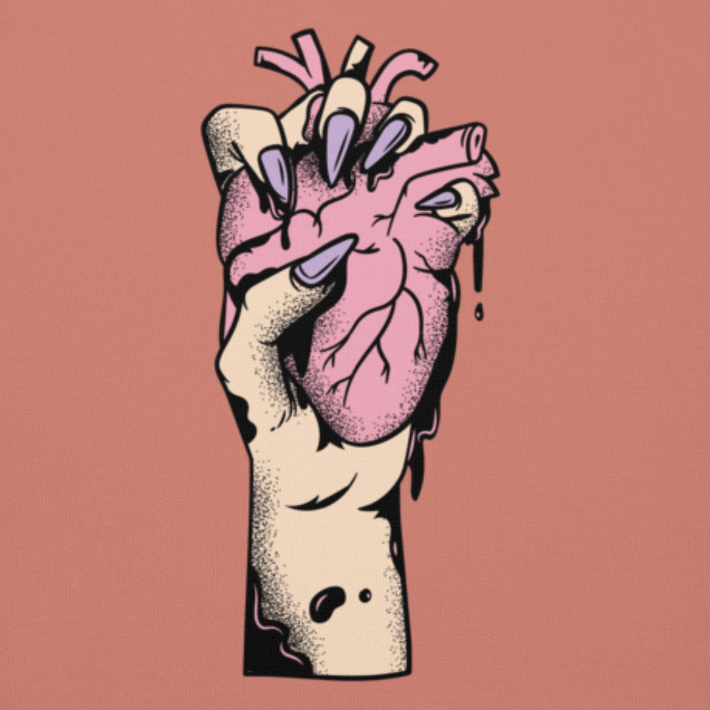 Sweat à capuche pour homme – 100% coton, doux et confortable – Coeur Déjà Pris, Rose