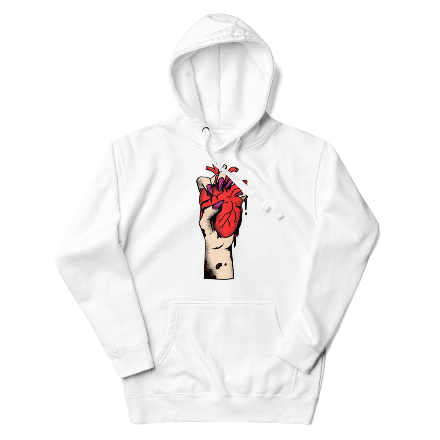 Sweat à capuche pour homme – 100% coton, doux et confortable – Coeur Déjà Pris, Rouge