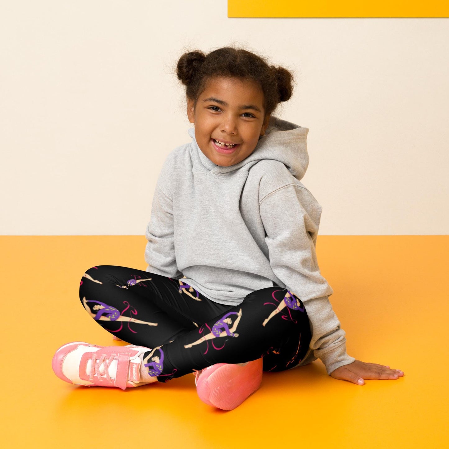 Leggings Bébé et Petite Fille  - Confortable, Doux et Extensible - quotidien, sport, urbain, école, cadeau – Design Danseuse Gymnaste