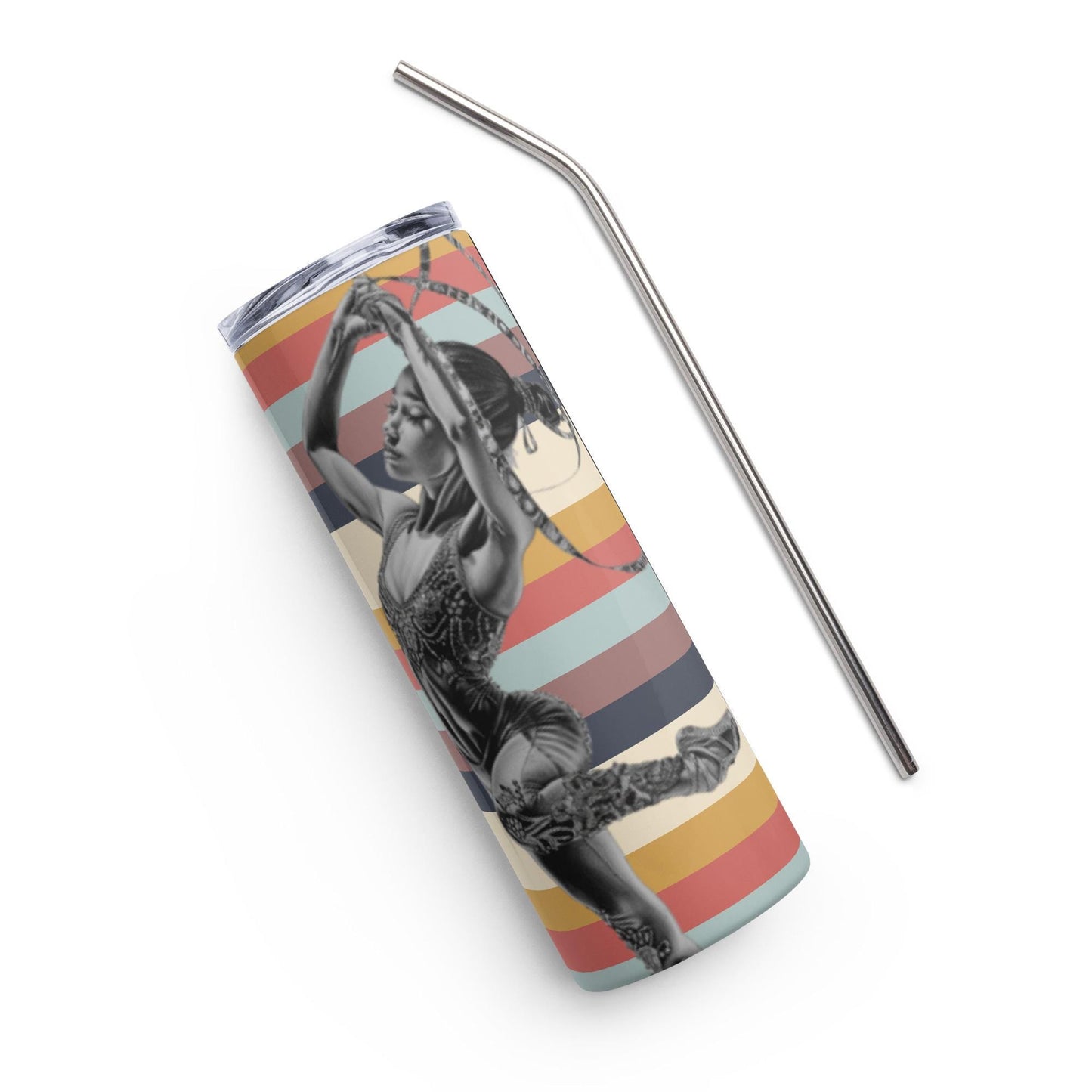 Mug isotherme inox - Design Danseuse Gymnaste - Acier Inoxydable – Mug de Voyage Durable, Étanche Élégant - Boissons Chaudes Froides, cadeau