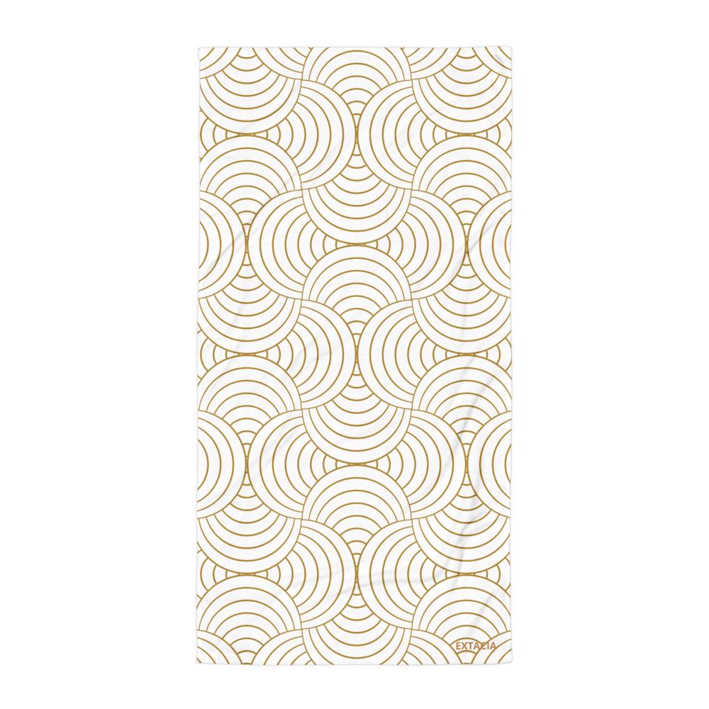 Serviette de Bain en Coton – Serviette de plage - Douce, Absorbante et Compacte - Voyage, Sport, Piscine surf - Design Minimaliste Graphique