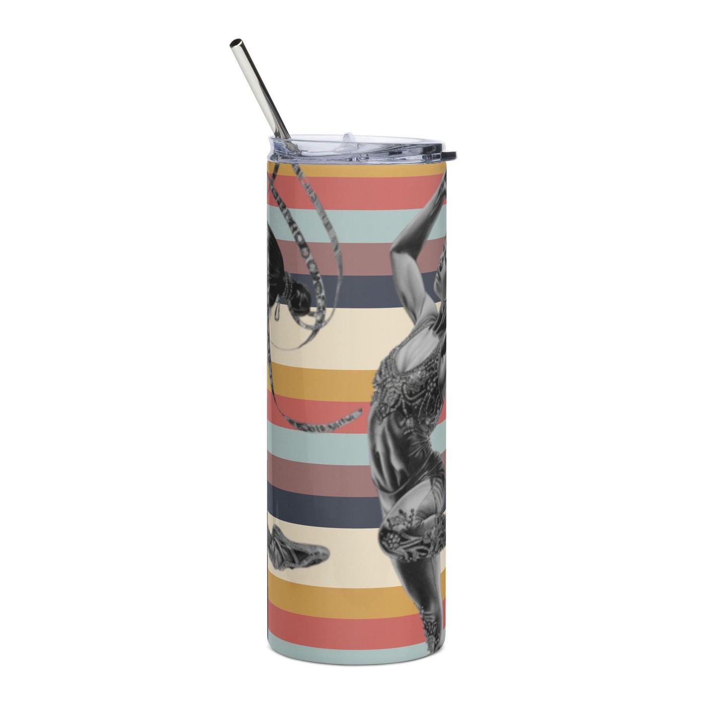 Mug isotherme inox - Design Danseuse Gymnaste - Acier Inoxydable – Mug de Voyage Durable, Étanche Élégant - Boissons Chaudes Froides, cadeau