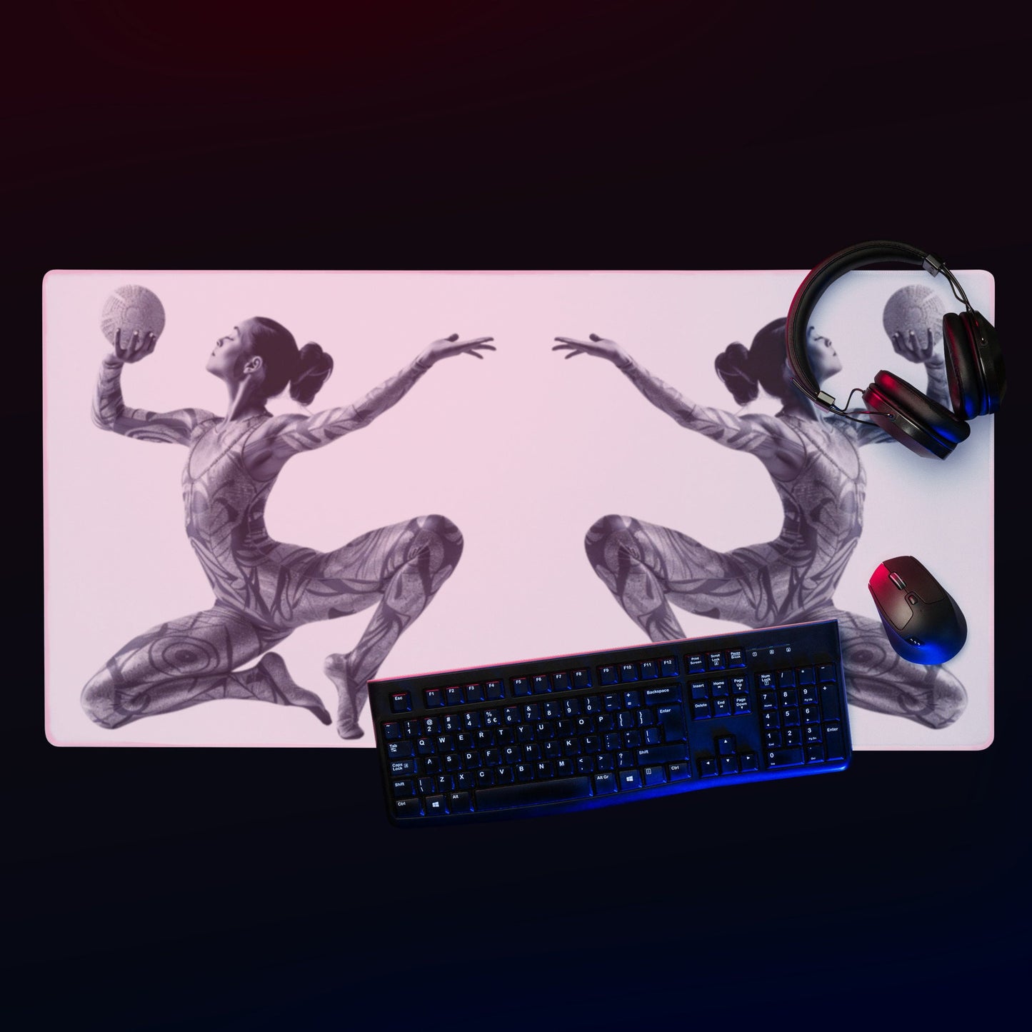 Tapis de Souris Gaming XXL - design minimaliste - surface lisse, base antidérapante, grand format, confortable, durable - Accessoire bureau