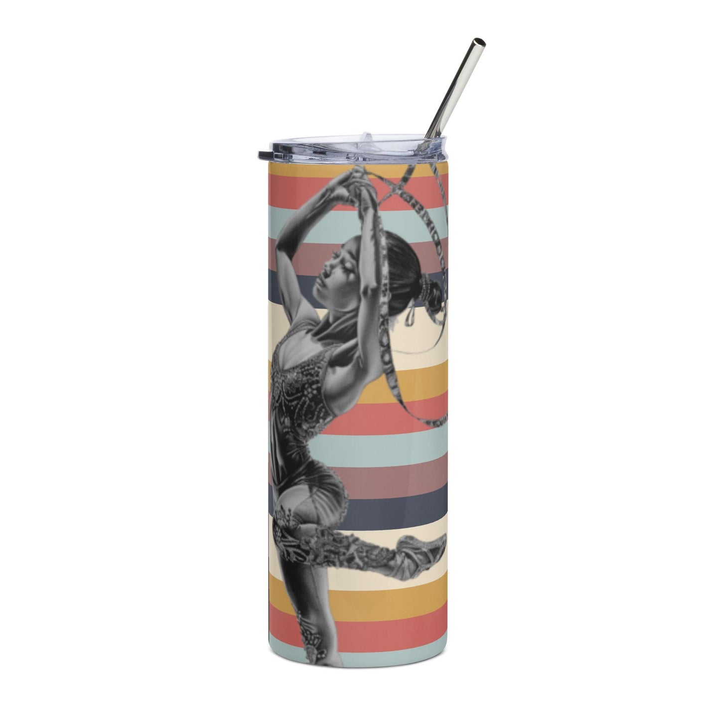 Mug isotherme inox - Design Danseuse Gymnaste - Acier Inoxydable – Mug de Voyage Durable, Étanche Élégant - Boissons Chaudes Froides, cadeau