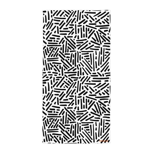 Serviette de Bain en Coton – Serviette de plage - Douce, Absorbante et Compacte - Voyage, Sport, Piscine surf - Design Minimaliste Graphique