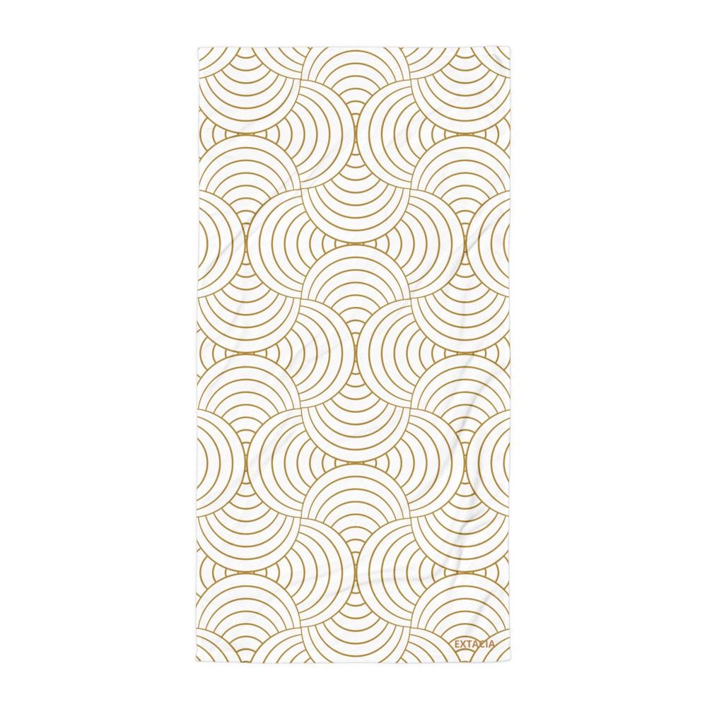 Serviette de Bain en Coton – Serviette de plage - Douce, Absorbante et Compacte - Voyage, Sport, Piscine surf - Design Minimaliste Graphique