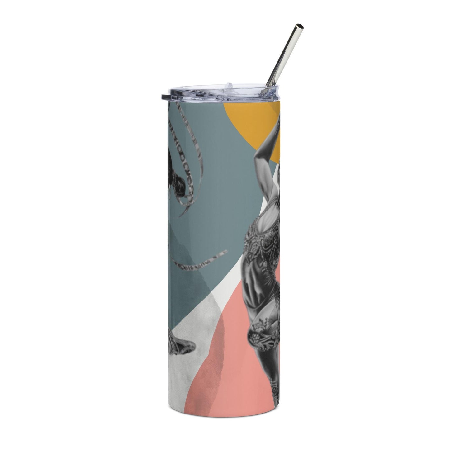 Mug isotherme inox - Gobelet en Acier Inoxydable – Design Danseuse Gymnaste - Mug de Voyage Durable, Étanche - Boissons Chaudes, Froides