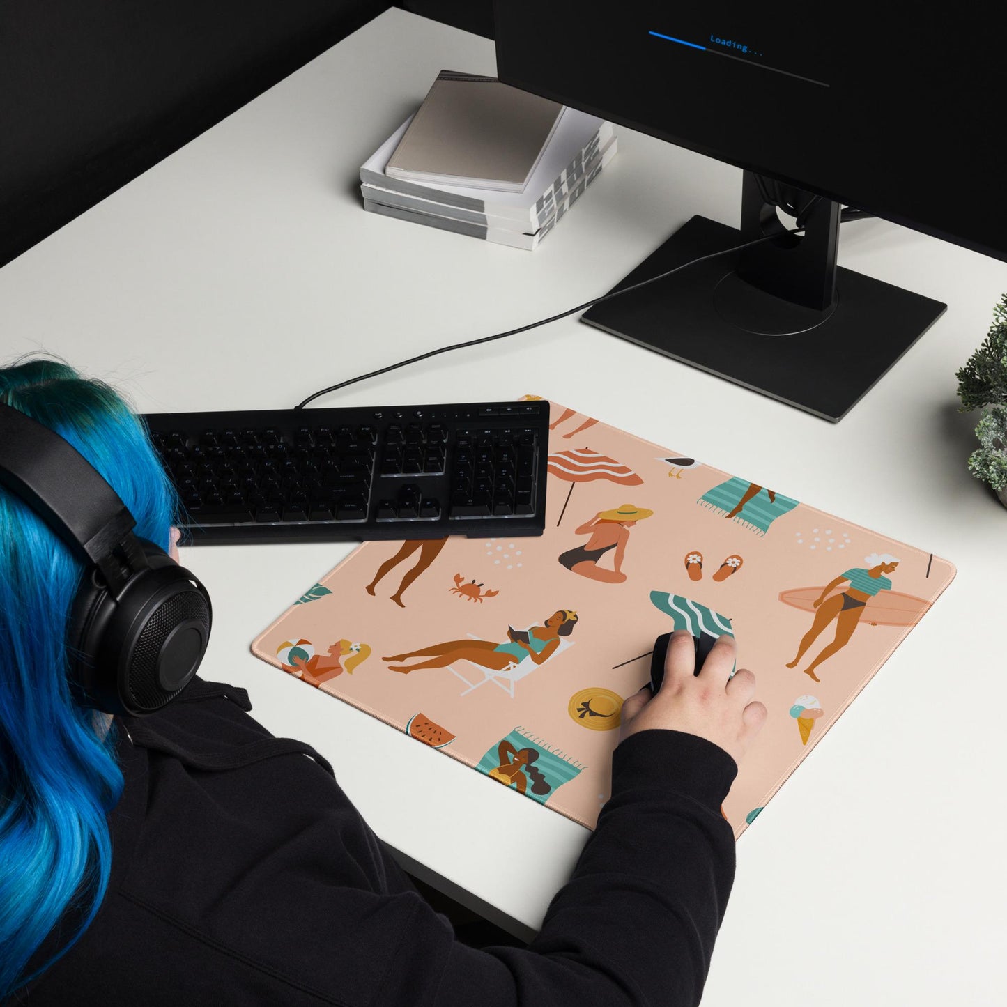 Tapis de Souris Gaming XXL - design minimaliste - surface lisse, base antidérapante, grand format, confortable, durable - Accessoire bureau