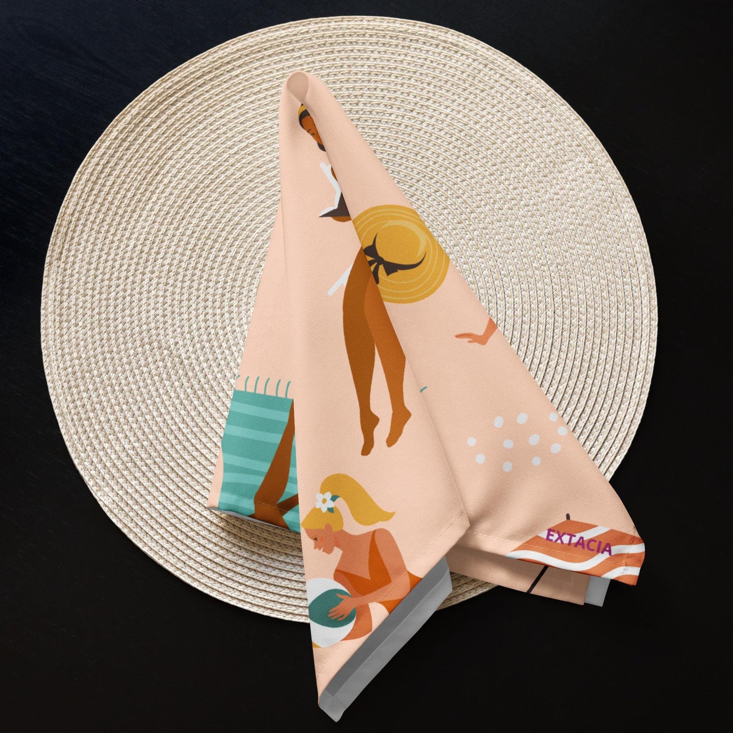 Lot de 4 Serviettes de Table en Tissu – Carrées, Lavables en Machine, Résistantes et Réutilisables - Design, Élégants, Décoration de Table
