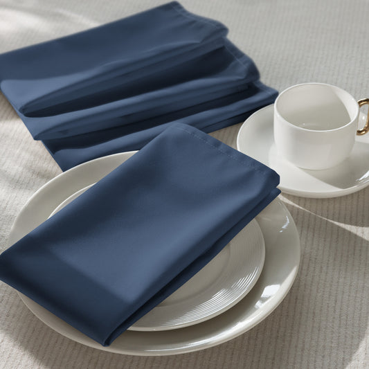 extaciafrance.com - extacia - Lot de 4 serviettes de table en tissu – Bleu Cello – Élégant, résistant et conçu pour la décoration de table