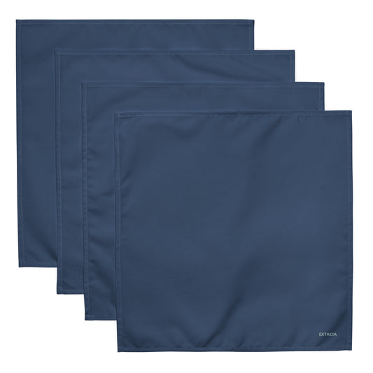 extaciafrance.com - extacia - Lot de 4 serviettes de table en tissu – Bleu Cello – Élégant, résistant et conçu pour la décoration de table 1