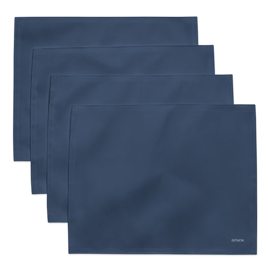 extaciafrance.com - extacia - Lot de 4 sets de table – Bleu Cello – Résistants à l’eau et conçus pour la décoration de table  1