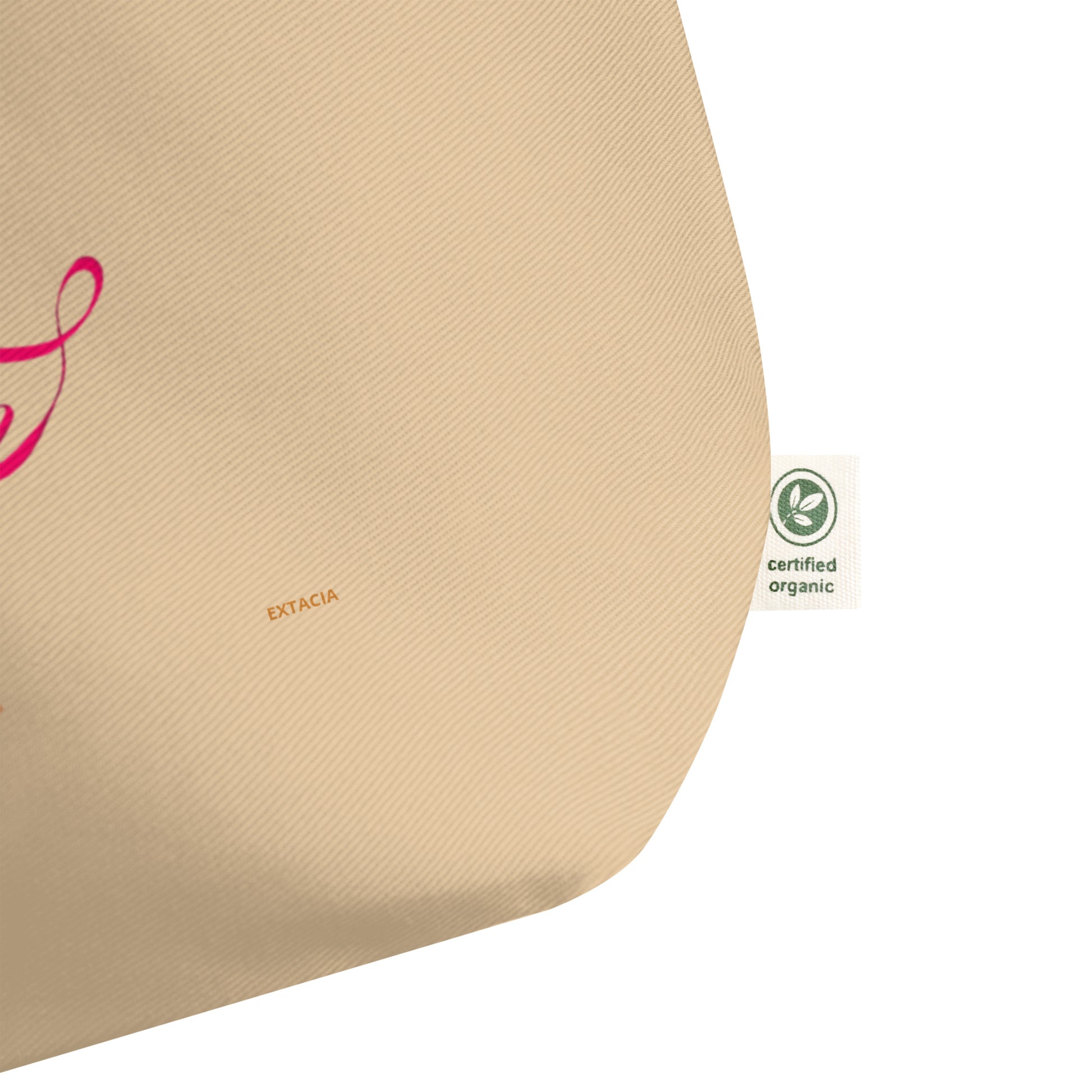 extaciafrance - Grand cabas en toile 100 % coton bio – Tote bag de grande contenance – Motif: Gymnaste au Ruban Rouge - naturel etiquette branding  
