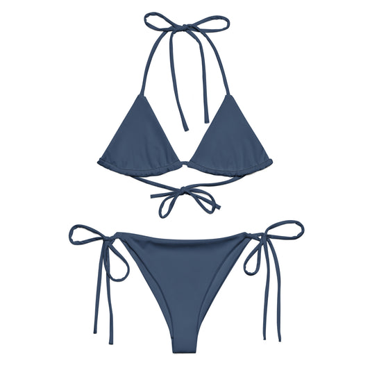 extaciafrance - extacia - Bikini deux pièces, recyclé pour femme – Bleu Cello – Eco-responsable, confortable séchage rapide